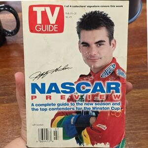 TV Guide Feb 15-21 1997 Jeff Gordon NASCAR Preview‎ Winston Cup Collector Cover